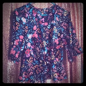 Express tie front blouse